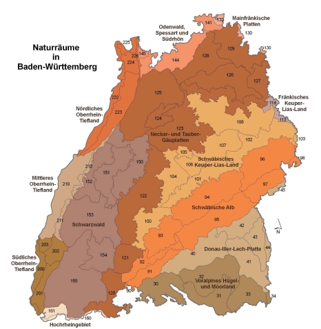 Naturräume in Baden-Württemberg