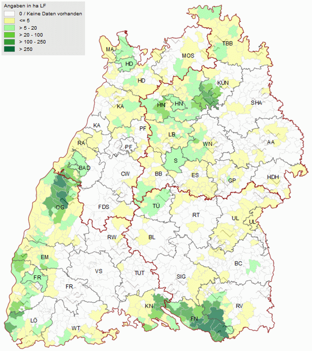 Karte_Kernobstbau in Baden-Württemberg